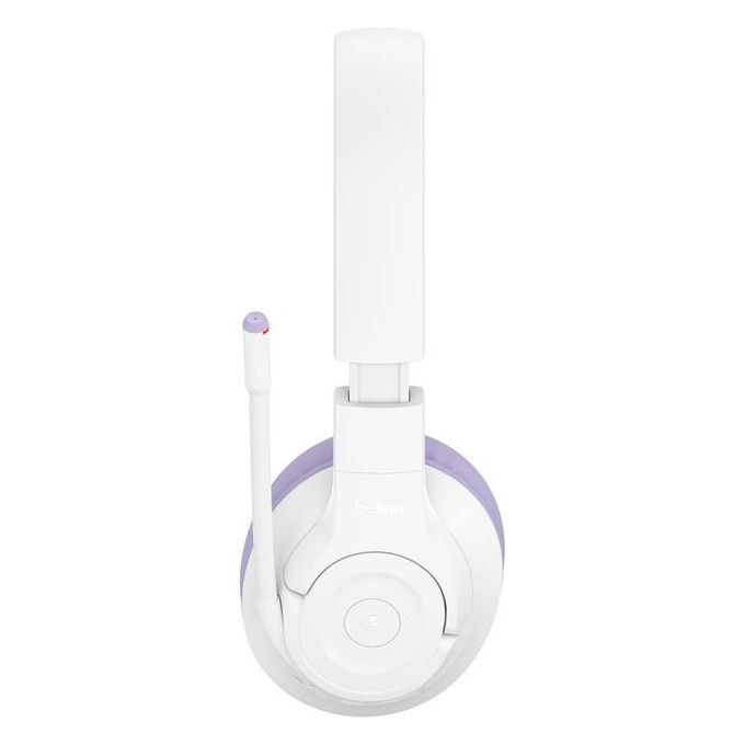 Belkin AUD006BTLV SoundForm Inspire Cuffie Wireless Over-Ear con Microfono Bluetooth 5.2 35 Ore Autonomia USB-C 85 dB colore Lavanda Bianco