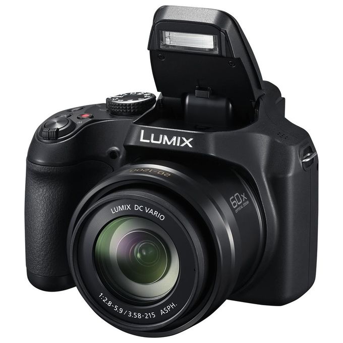 Panasonic DC-FZ82DE-K Lumix Fotocamera Bridge 18.1MP Zoom 60x 20-1200mm F2.8-5.9 Video 4K Mirino OLED Touch Screen USB-C colore Nero