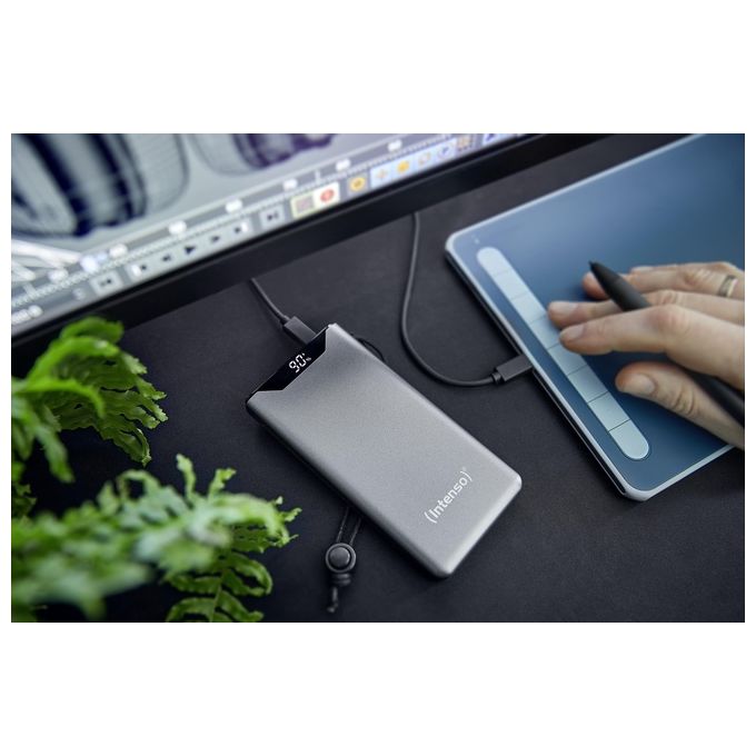 Intenso Powerbank F10000 Grigio 10000 mAh con USB-C a Tipo C