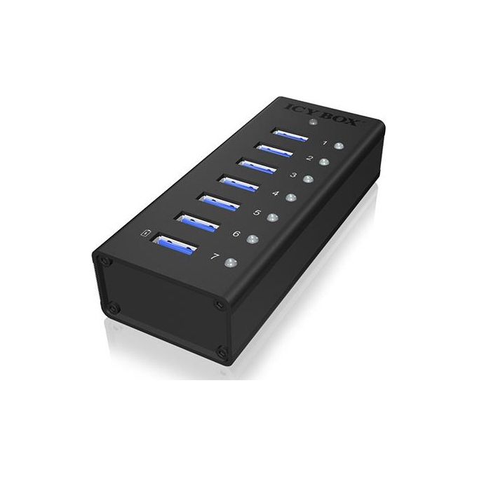 Icy Box IB-AC618 Hub Usb 3.0 a 7 Porte