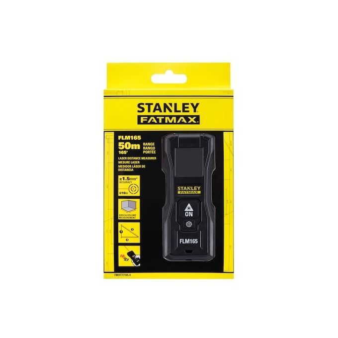 Stanley FMHT77165-0 FatMax Misuratore Laser 50 m precisione 1,5 mm batteria Li-Ion ricaricabile USB colore Nero