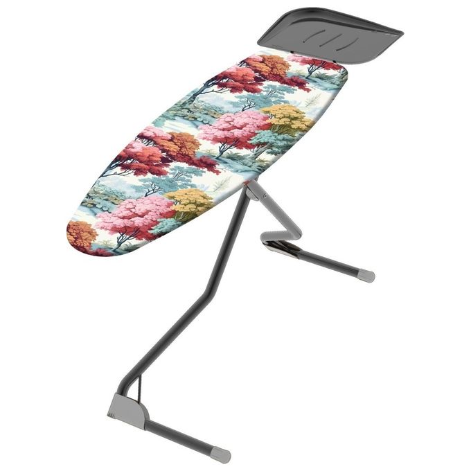 Colombo A180L01W Atlantic Asse da Stiro Pieghevole 130x44 cm Altezza Regolabile 71-95 cm Portacaldaia 10 Kg colore Argento