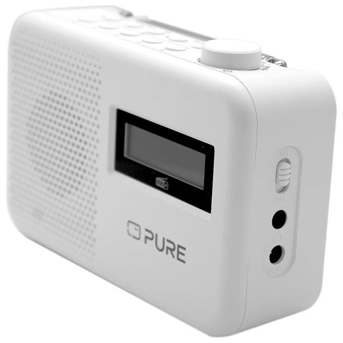 Pure 252518 Elan One2 Radio Portatile DAB+ FM Bluetooth 5.1 Display LCD 10 Tasti Memoria colore Bianco