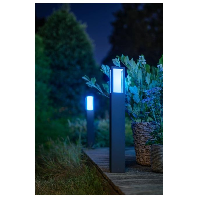 Philips Hue White and Colour Ambience Palo per Esterni con Led Integrato Nero Impress