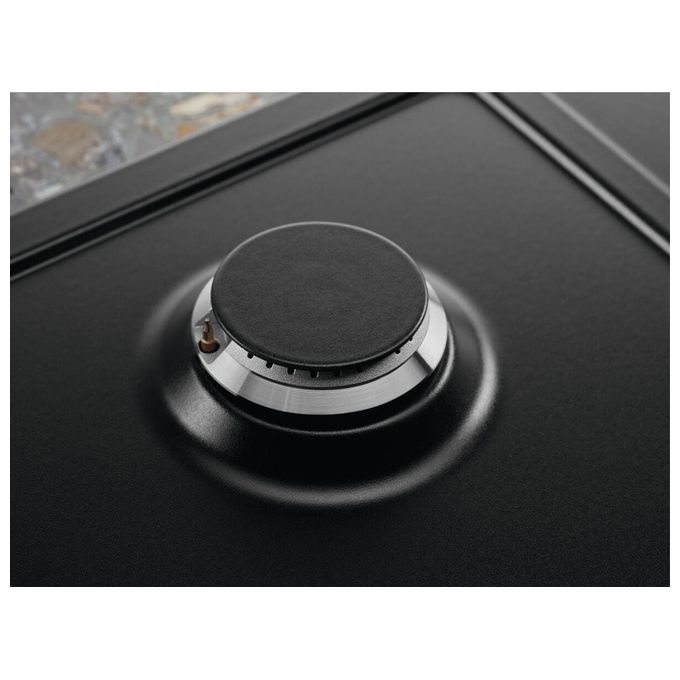 Electrolux KGS9536RN Piano Cottura a gas Slim 2.0 5 fuochi speed burner 1 bruciatore Wok Griglie in ghisa Nero Ghisa
