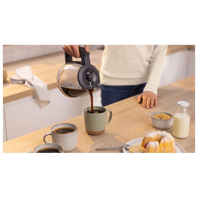 Bosch TKA3M133 MyMoment Macchina da caffe' americana 1,4 L 15 tazze 1200 W Funzione keep warm Serbatoio estraibile Sistema antigoccia colore Nero 1.25 L