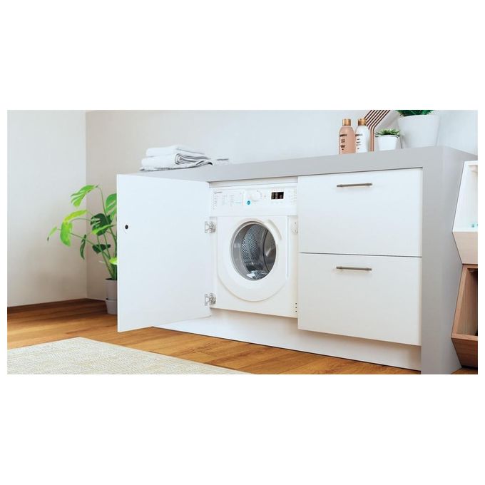 Indesit BIWMIL71252EUN Lavatrice da Incasso Frontale 7 Kg 1200 rpm Classe E 14 Programmi PushandWash (82x60x55 cm) colore Bianco