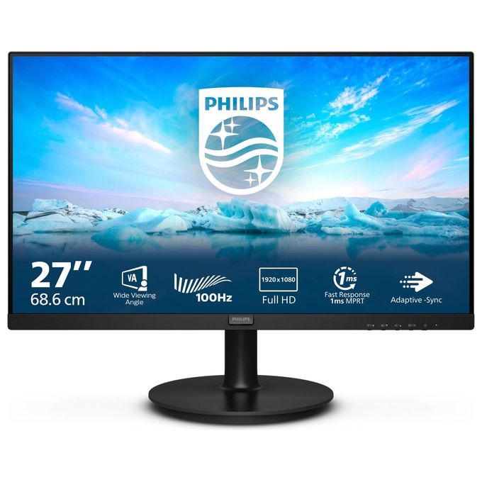 Philips 271V8LAB-00 V Line Monitor PC 27'' Full HD 1920x1080 VA 100 Hz Adaptive Sync Flicker Free Altoparlanti colore Nero