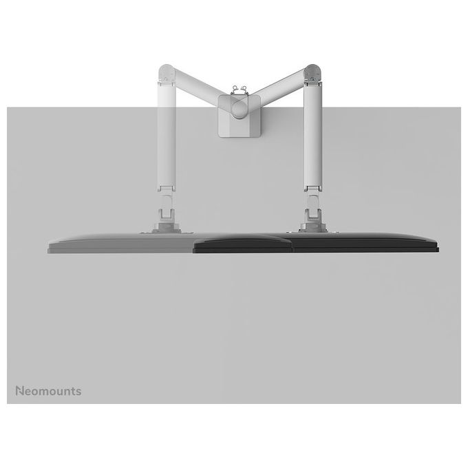 Neomounts DS70-250SL1 Braccio per Monitor 17-35'' Regolazione Altezza a Molla a Gas Rotazione 360° Inclinazione -45° a 45° colore Argento