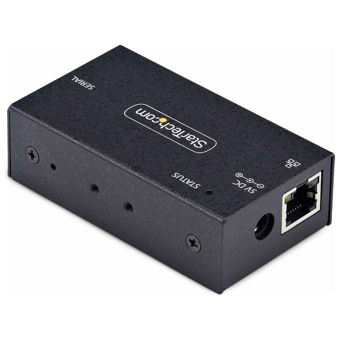 StarTech I13-SERIAL-ETHERNET Adattatore da Seriale a Ethernet 1 Porta RJ45 10-100 Mbps DB9 Metallo Montaggio Parete Guida DIN colore Nero
