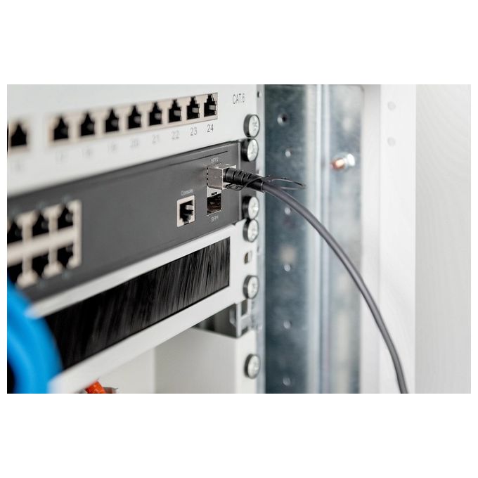 Digitus DN-81226 Cavo DAC SFP+ 10G 10 m Twinax AWG24 1,0625-10,52 Gbps compatibile universale MSA colore Nero