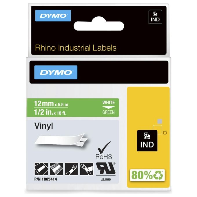 Dymo Nastro 12mmx 5 5m Vinile Bi Ve