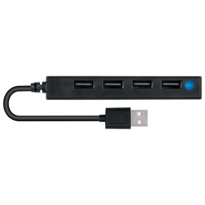 Conceptronic HUBBIES05B Hub USB 2.0 4 Porte 480 Mbit-s Autoalimentato con Indicatori LED colore Nero