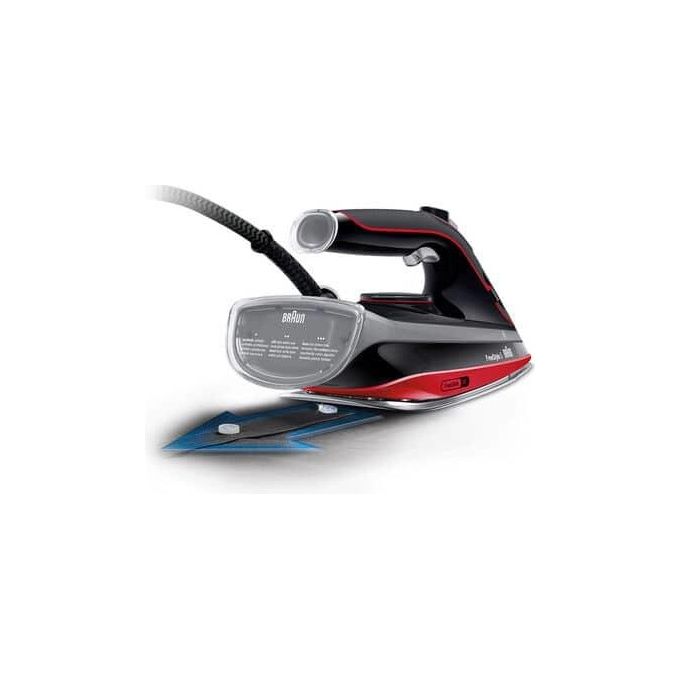 Braun SI5057RD FreeStyle 5 Ferro da stiro a vapore 2700W piastra SuperCeramic FreeGlide 3D 300 ml 50 g-min colore Nero Rosso