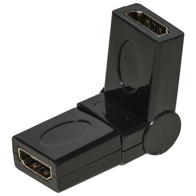 Link adattatore hdmi femmina - hdmi femmina con connettore ruotabile 360°