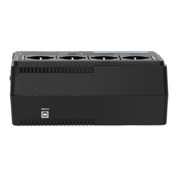 Vultech UPS700VA-XS Gruppo di Continuita' UPS Line Interactive 700VA 390W 4 Prese Bipasso Schuko 2 Porte USB AVR colore Nero