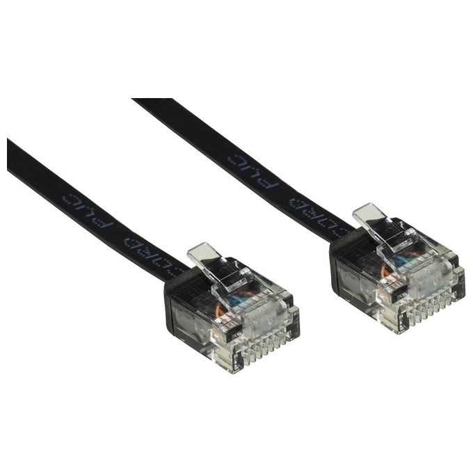Link cavo rete utp cat. 6a ultrapiatto con connettore salvaspazio mt 1