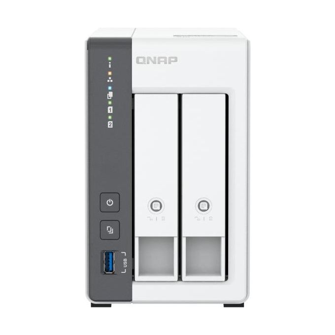 Qnap TS-216G NAS Storage Tower 2 Bay ARM Cortex-A55 Quad-Core 2.0 GHz 4 GB RAM 2.5GbE colore Bianco