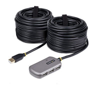 StarTech U02442-USB-EXTENDER Cavo di Prolunga USB 2.0 da 24m con Hub a 4 Porte Attivo Alimentato e Protezione ESD colore Nero