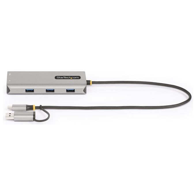 StarTech.com 167B-USBC-MULTIPORT Adattatore Multiporta USB-C Doppio HDMI 4K30Hz Hub USB-A 3 Porte 5Gbps Cavo 40 cm colore Argento