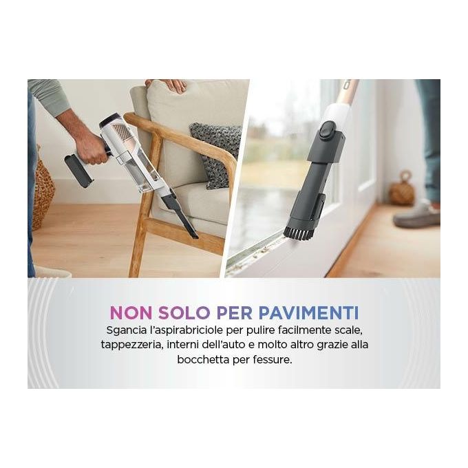 Shark IW3611EUN Detect Pro Aspirapolvere a Bastone Senza Filo Autosvuotamento 2L Antigroviglio 60 min autonomia colore Bianco