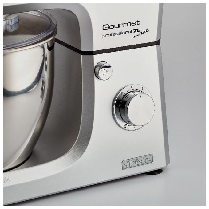 Ariete 1598 Gourmet pro - Impastatrice con Frullatore Planetaria 7L 1200W Acciaio Inox