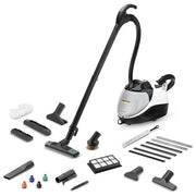 Kärcher SV 7 Pulitore a Vapore Cilindrico 3 in 1 con Aspirazione 0,5 L 2200 W Filtro HEPA 4 bar colore Nero Grigio Bianco