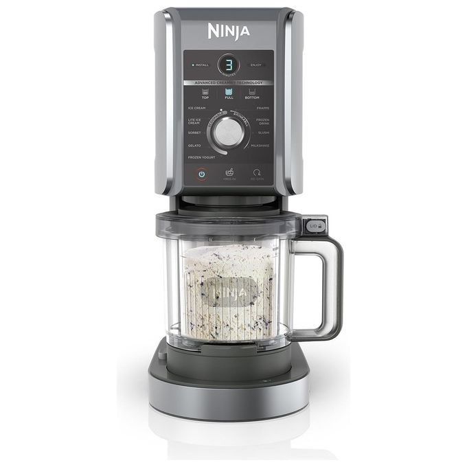 Ninja NC501EU CREAMi Deluxe Gelatiera 2,1 L 800 W 10 programmi 3 vaschette 709 ml timer digitale colore Nero Grigio