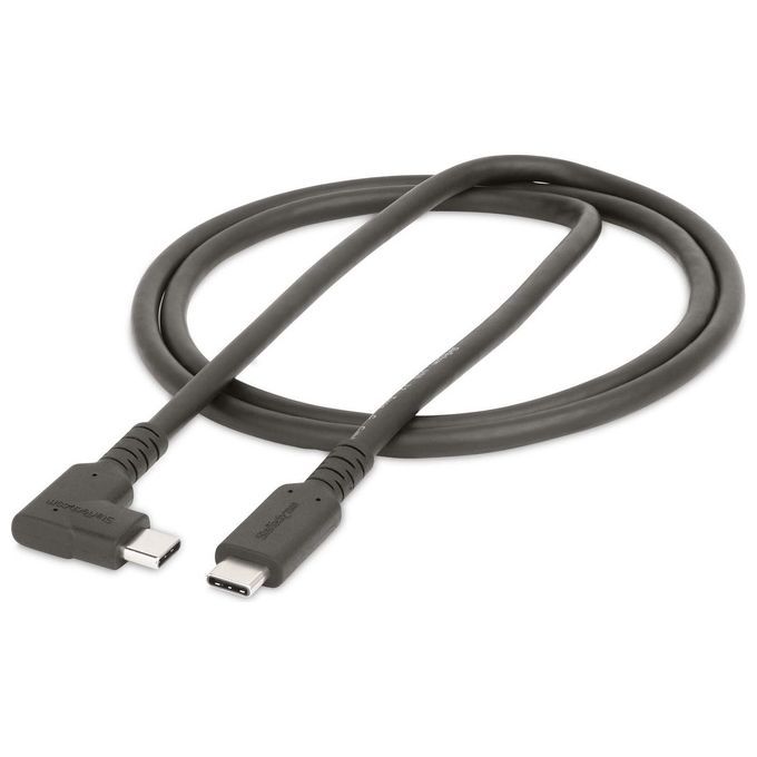 Startech.com Cavo Usb-c Angolare Robusto da 1mt Cavo di Trasferimento Dati Usb Type-c ad Angolo Retto