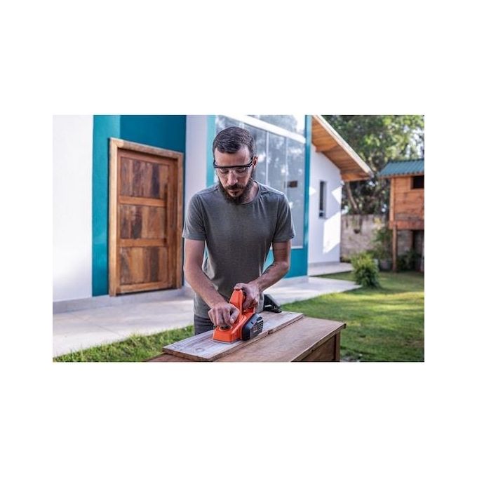 Black and Decker BEW712-QS Pialletto Elettrico 710 W Profondita' di Taglio Max 2 mm Larghezza di Piallatura 82 mm con Aspirazione Polvere colore Arancione