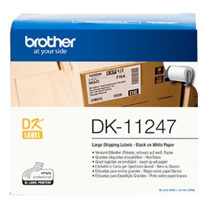 Brother Nastro per Etichettatrice Nero su Bianco