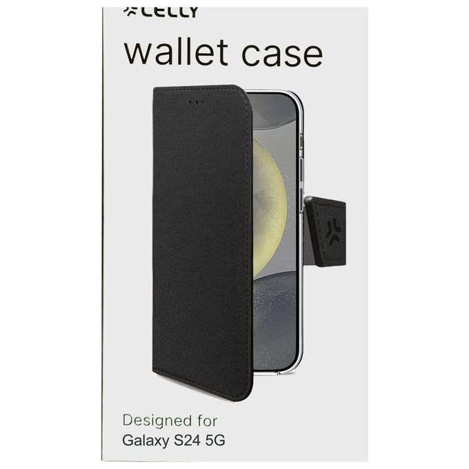 Celly Wally Case per Samsung Galaxy S24 5G Nero