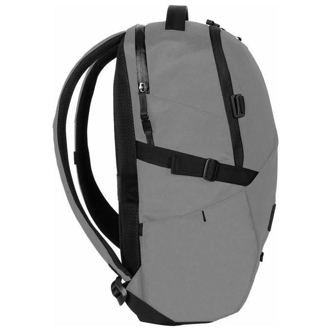 Targus TBB64904GL Terra EcoSmart Zaino per Laptop 15-16 Pollici 23 L con Scomparto Antipioggia e Sistema Fissaggio Casco colore Grigio