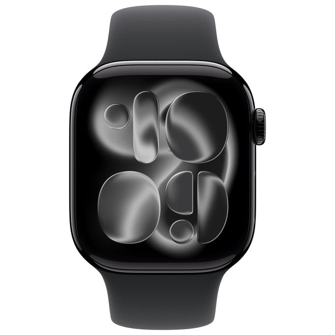 Apple MXLJ3ZM-A Cinturino Sport per Apple Watch Fluoroelastomero Nero 42 mm S-M colore Nero
