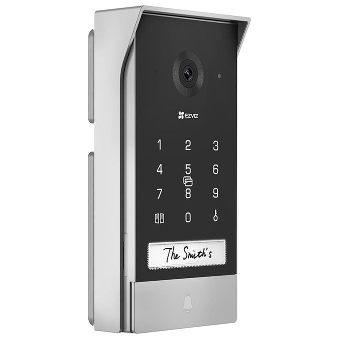 Ezviz CS-EP7-R100-1W2HTFC EP7 Videocitofono Smart Wi-Fi HaLow 2K Pannello Solare Monitor Touch 7'' IP65 RFID MicroSD colore Nero Argento