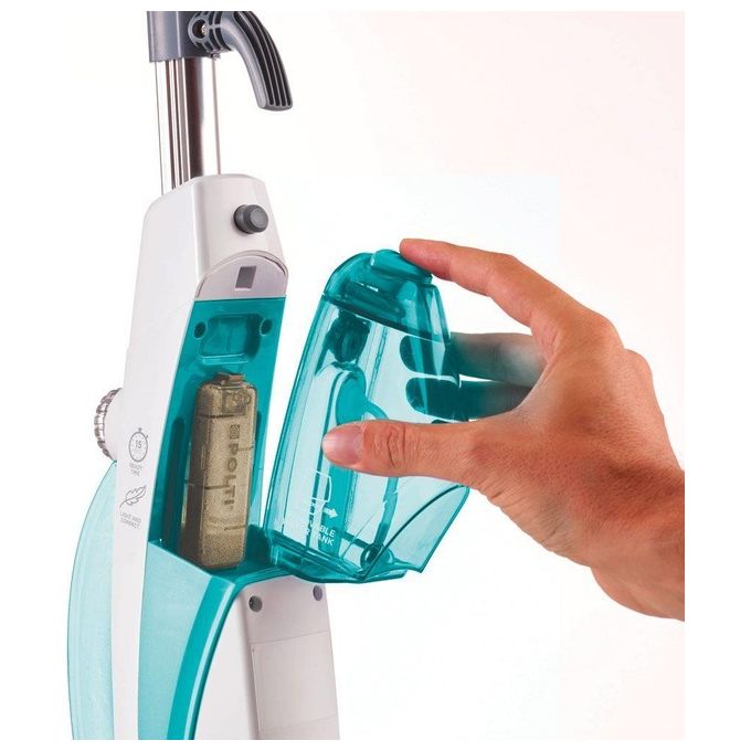 Polti PTEU0282 Vaporetto SV450_Double Scopa a Vapore 2 in 1 Capacita' 300 ml Potenza 1500 W Filtro Anitcalcare Bianco-Verde