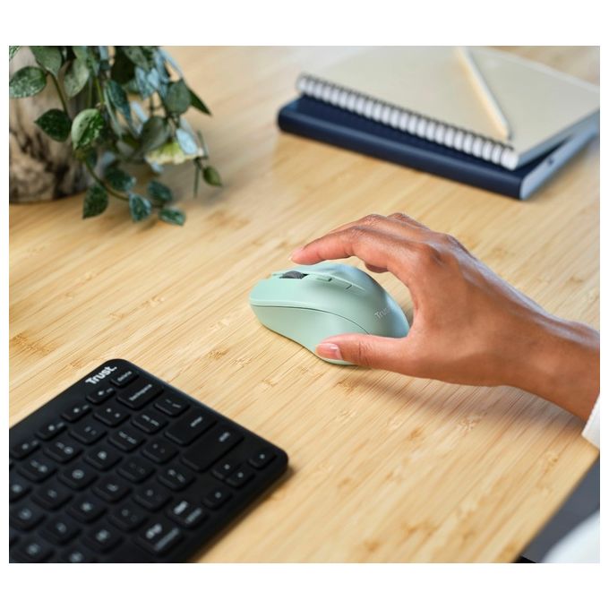 Trust Mydo Mouse Wireless Silenzioso Wireless Verde