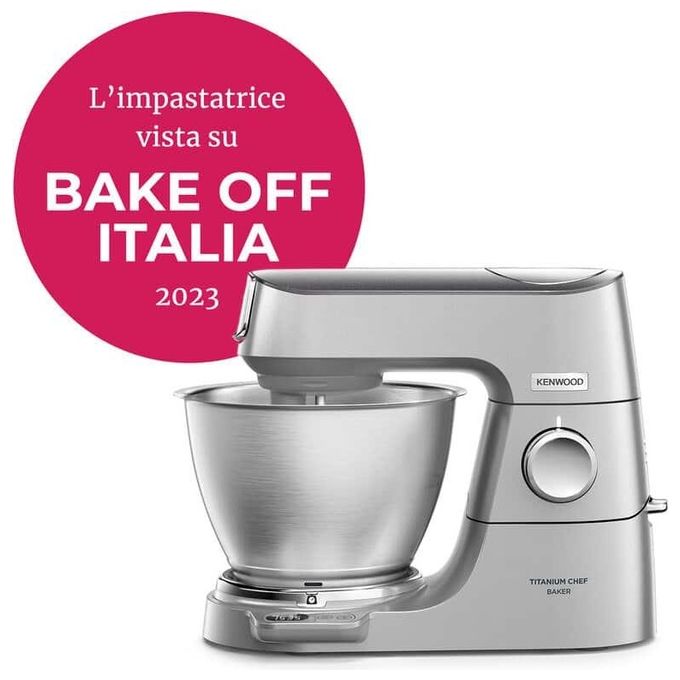 Kenwood KVC65.001SI Titanium Chef Baker Impastatrice Planetaria 1200W 5L Bilancia Integrata 6 Velocita' colore Argento