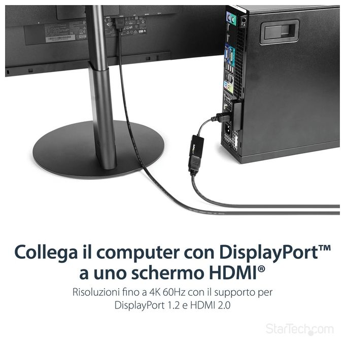Startech - Audio Video 4k Displayport to hdmi Convert uhd dp to hdmi Adattatore - 4k 60hz