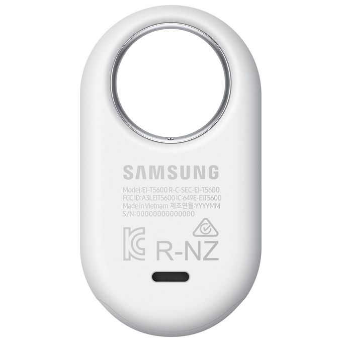 Samsung Galaxy SmartTag2 (1 Pezzo) Localizzatore Bluetooth con Modalita' Smarrito, Design compatto, Batteria a lunga durata, Resistenza IP67, White 2023