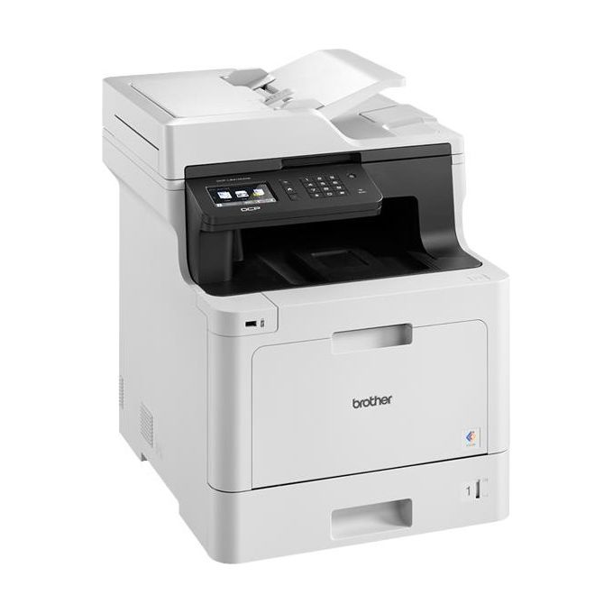 Brother DCP-L8410CDW Stampante Multifunzione Laser A4 Colori 3 in 1 31 ppm Fronte Retro WiFi LAN USB Touchscreen colore Nero Bianco