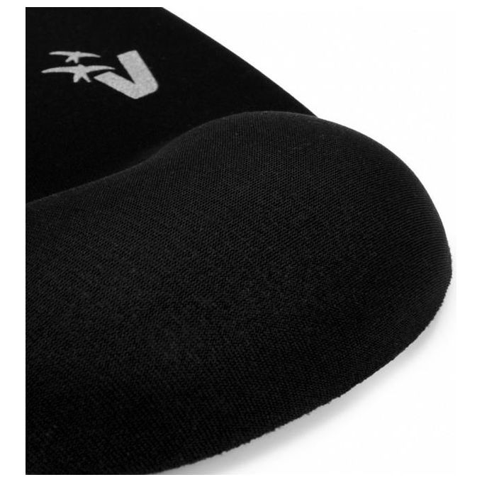 VulTech MP-02N Tappetino per Mouse con Gel Ergonomico Nero