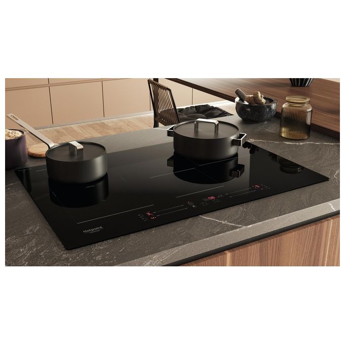 Hotpoint 869991662260 HS 1377C CPNE Piano cottura a induzione 77 cm 4 zone Flexi Duo colore Nero