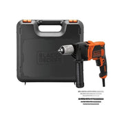 Black+Decker Trapano Percussione 2 Velocita'  Meccaniche 850W Mandrino Autoserrante con Valigetta e Accessori