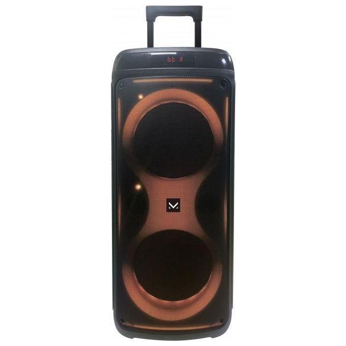 New Majestic 116388 BK FLAME T88 Party Speaker Bluetooth Trolley 60W TWS Luci LED Batteria Ricaricabile colore Nero