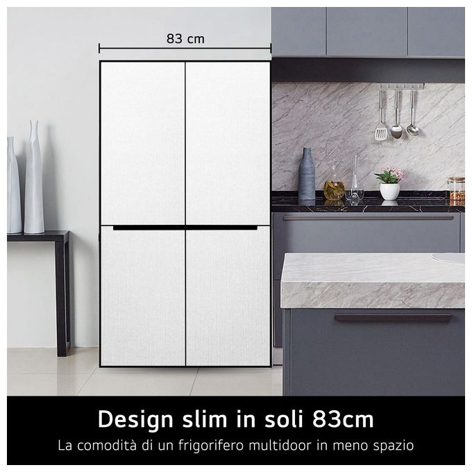 LG GMB860PYDE Frigorifero Multidoor Slim 530 L 178,7 cm Classe E 40 dB Wi-Fi Total No Frost colore Argento