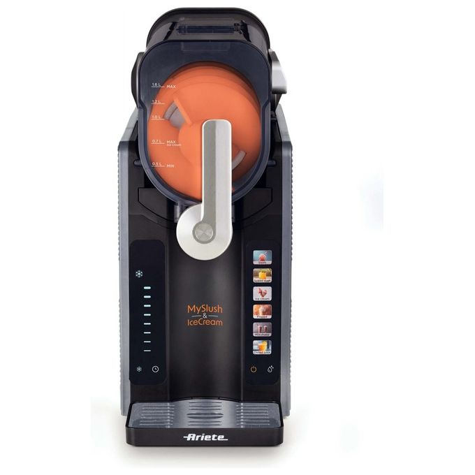 Ariete 655 MySlush and IceCream Gelatiera Compressore Serbatoio 2,6 L 6 Programmi 200 W colore Acciaio inox