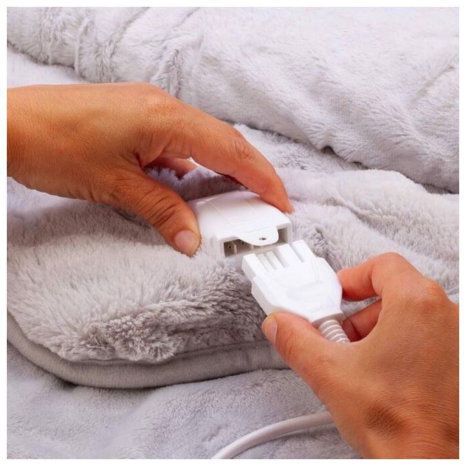 Ardes AR4O180 Fluffy Termocoperta Elettrica Singola 10 Livelli di Temperatura Display LCD Spegnimento Automatico 180x130 cm colore Grigio