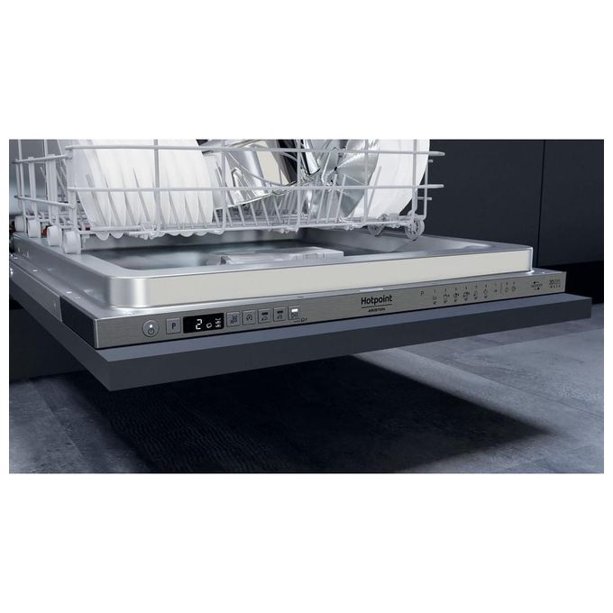 Hotpoint HIS 7030 WEL Lavastoviglie da Incasso 14 coperti Classe D 43 dB Terzo Cestello Inverter AquaStop (82x59.8x55 cm) colore Inox