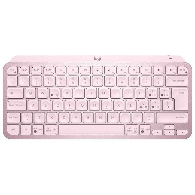 Logitech 920-010812 MX Keys Mini Tastiera Illuminata Wireless Retroilluminata Bluetooth Multi dispositivo colore Rosa